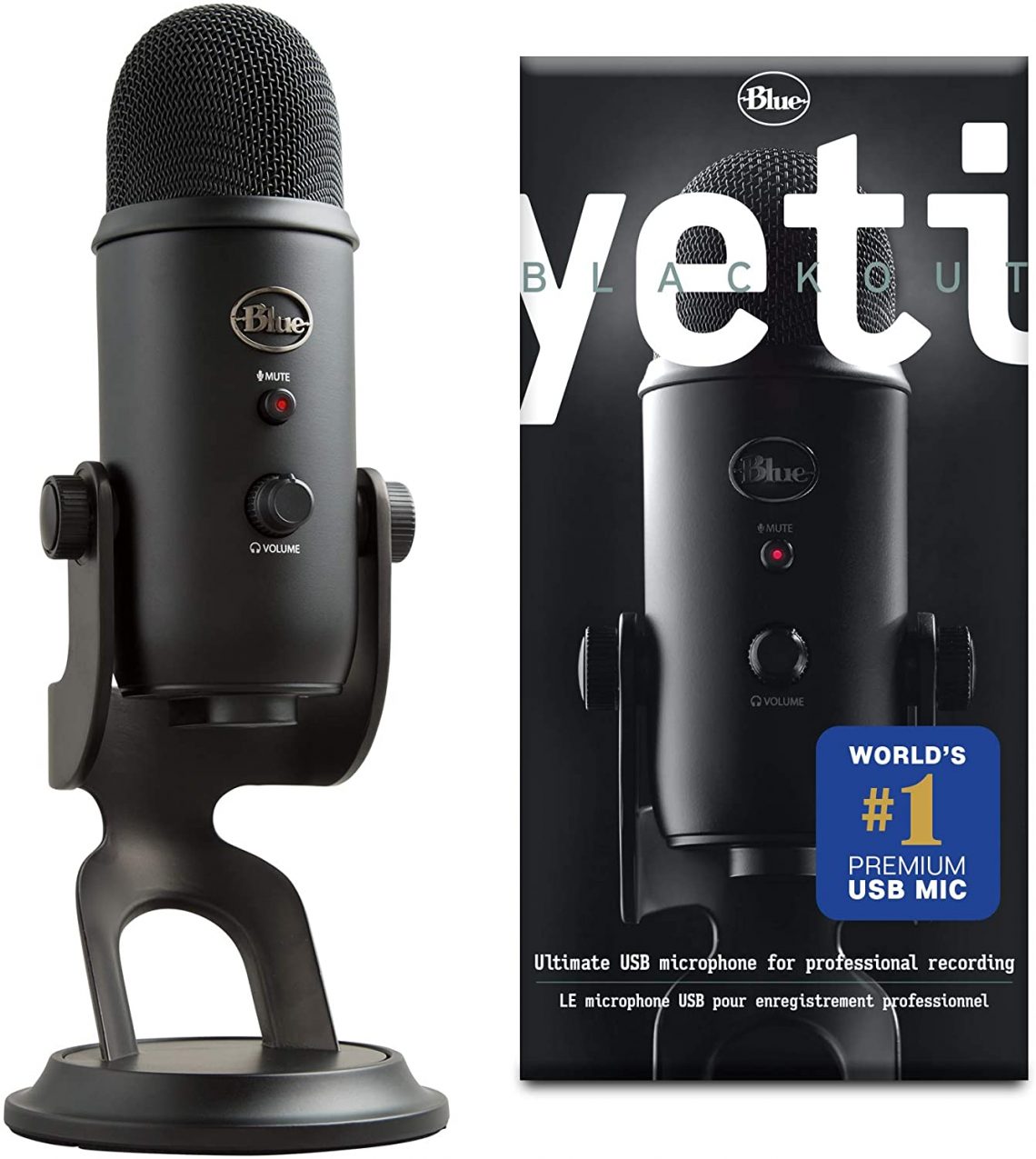 Blue Microphones Yeti, Micro USB pour Enregistrer, Streaming, Gaming,  Podcast, Micro Gaming condensateur, Micro PC & Mac avec Effets Blue VO!CE