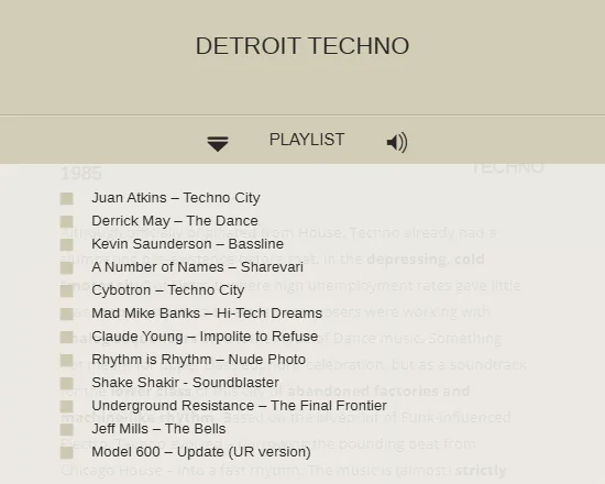 Musicmap : playlist de la Detroit techno, de Juan Atkins à Jeff Mills